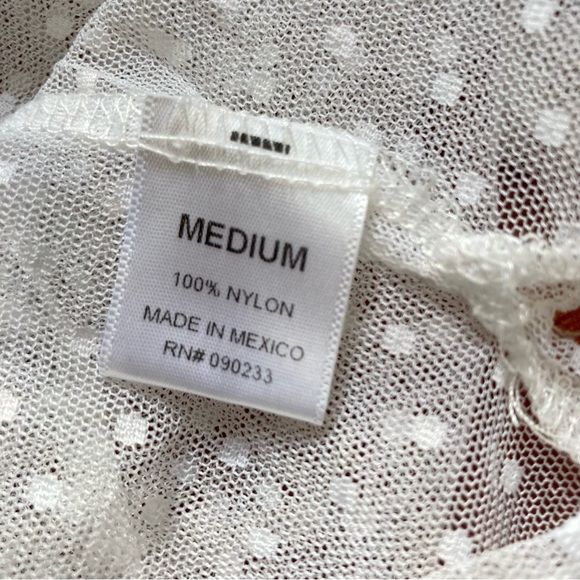 PacSun LA Hearts sheer polka dot crop top Medium - Picture 9 of 12